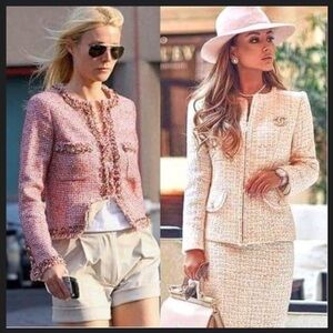 Talbots  Pink Tweed Jacket set